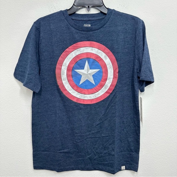 Marvel Captain America Graphic Tee Shirt Boys Size XXL 16/18 Classic Summer NWT - Picture 1 of 5